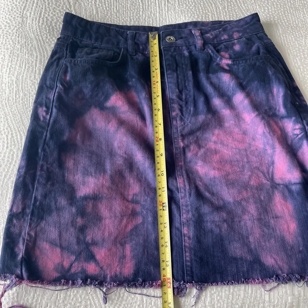 ASOS tie dye denim skirt size US 6 - Picture 6 of 8